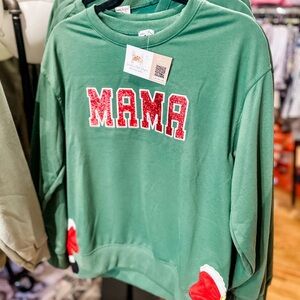 Green 'MAMA' Sweatshirt